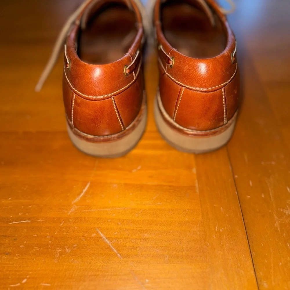 Allen Edmonds Clipper Deck Boat Tie Shoes Men’s 10 Brown Leather Preppy Travel
